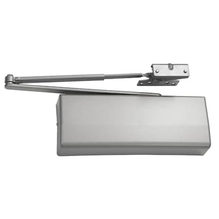 Grade 1 Surface Door Closer, Double Lever Arm With PA Bracket, Non-Handed, Aluminum Painted
